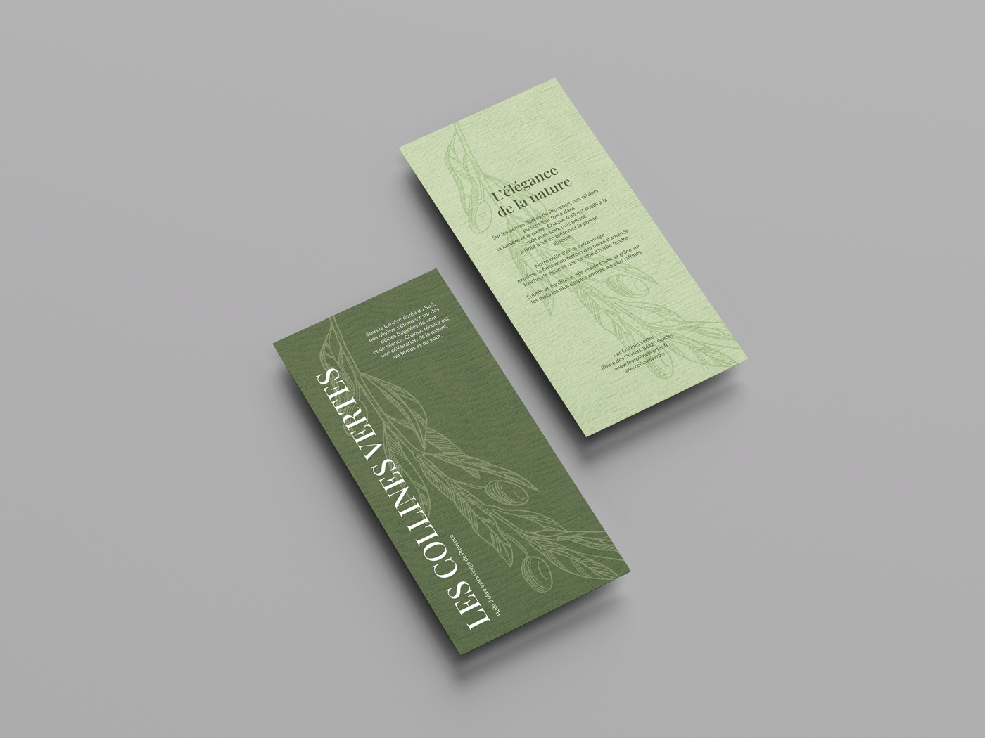 Flyer design for the olive farm created by Anna Polhorodnyk