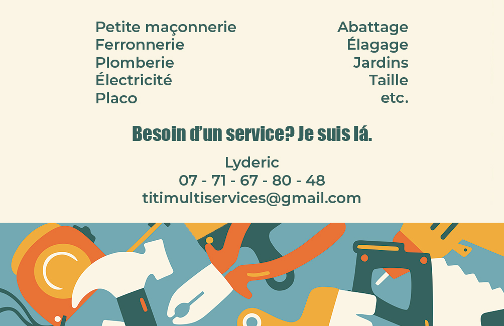 Business card back side design created by Anna Polhorodnyk