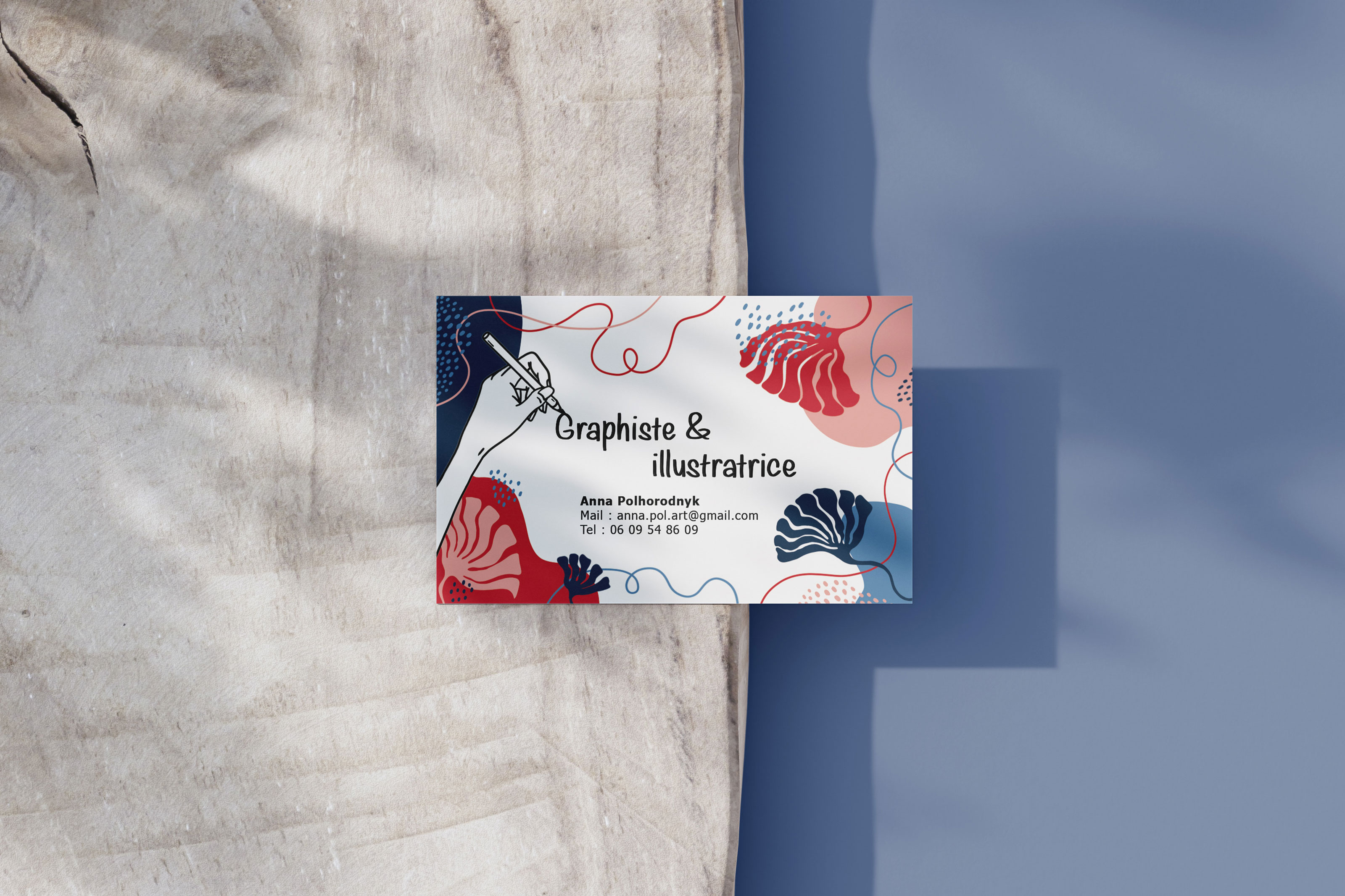 Business card design created by Anna Polhorodnyk