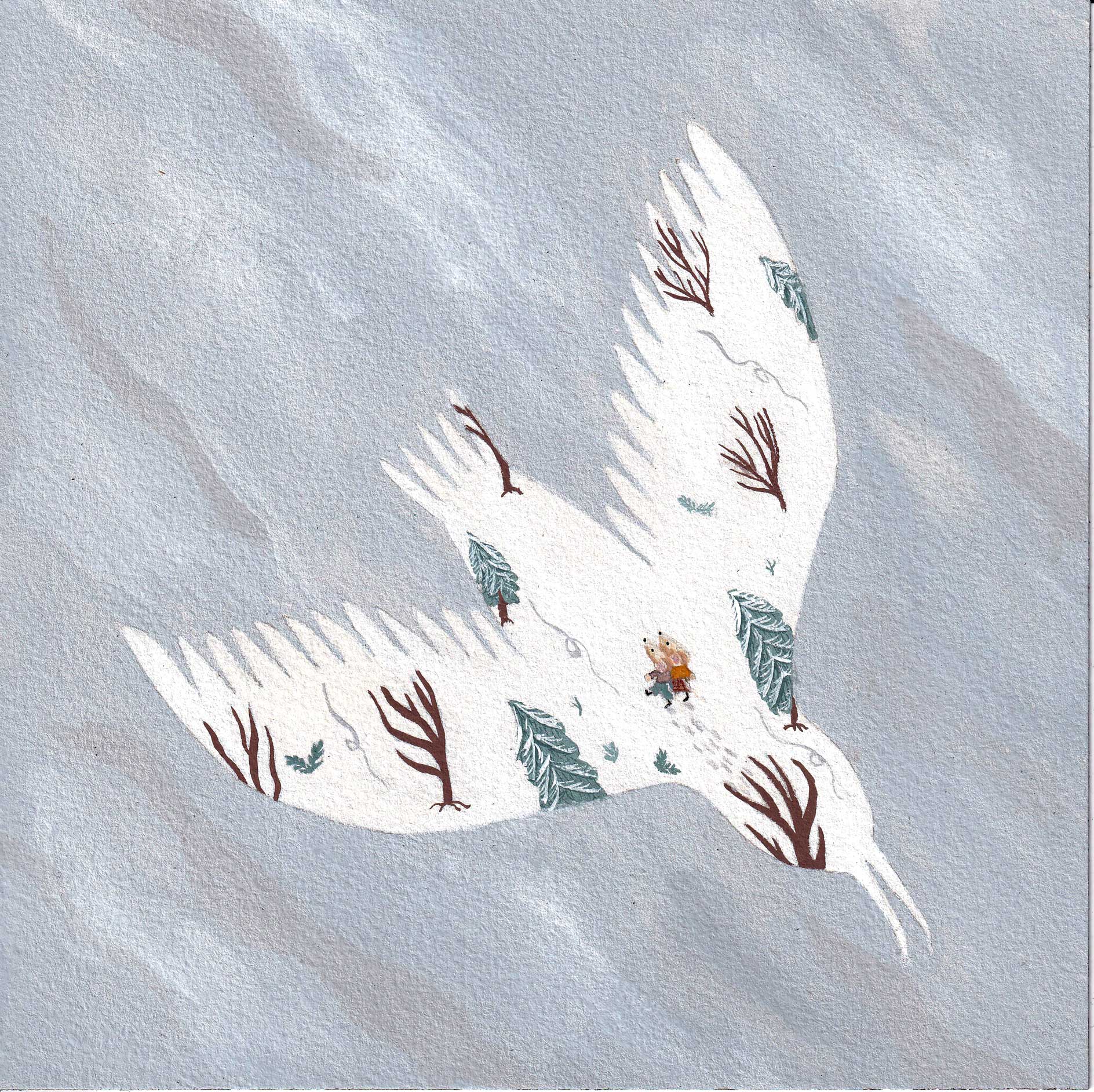 Folktale week gouache illustrations created by Anna Polhorodnyk - interpretation of Hansel and Gretel by the Brothers Grimm