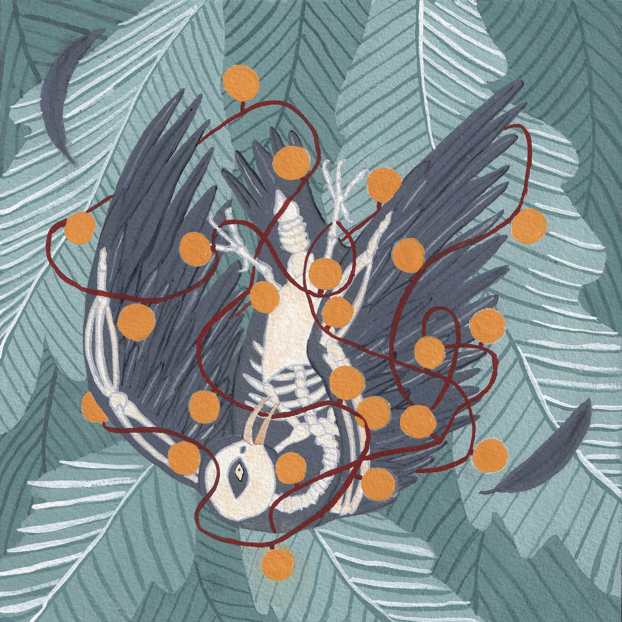 Folktale week gouache illustrations created by Anna Polhorodnyk - interpretation of Hansel and Gretel by the Brothers Grimm