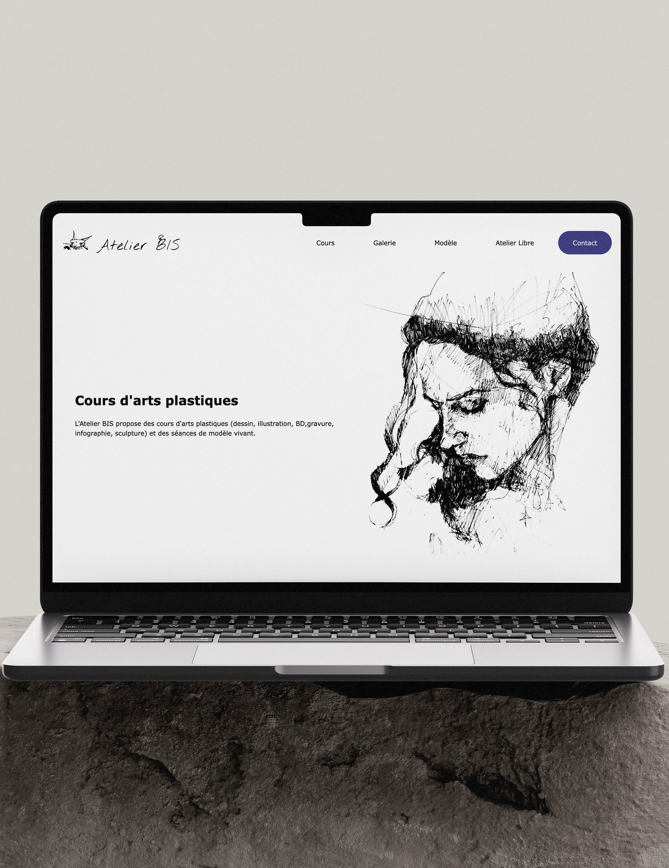 Web design for an art atelier