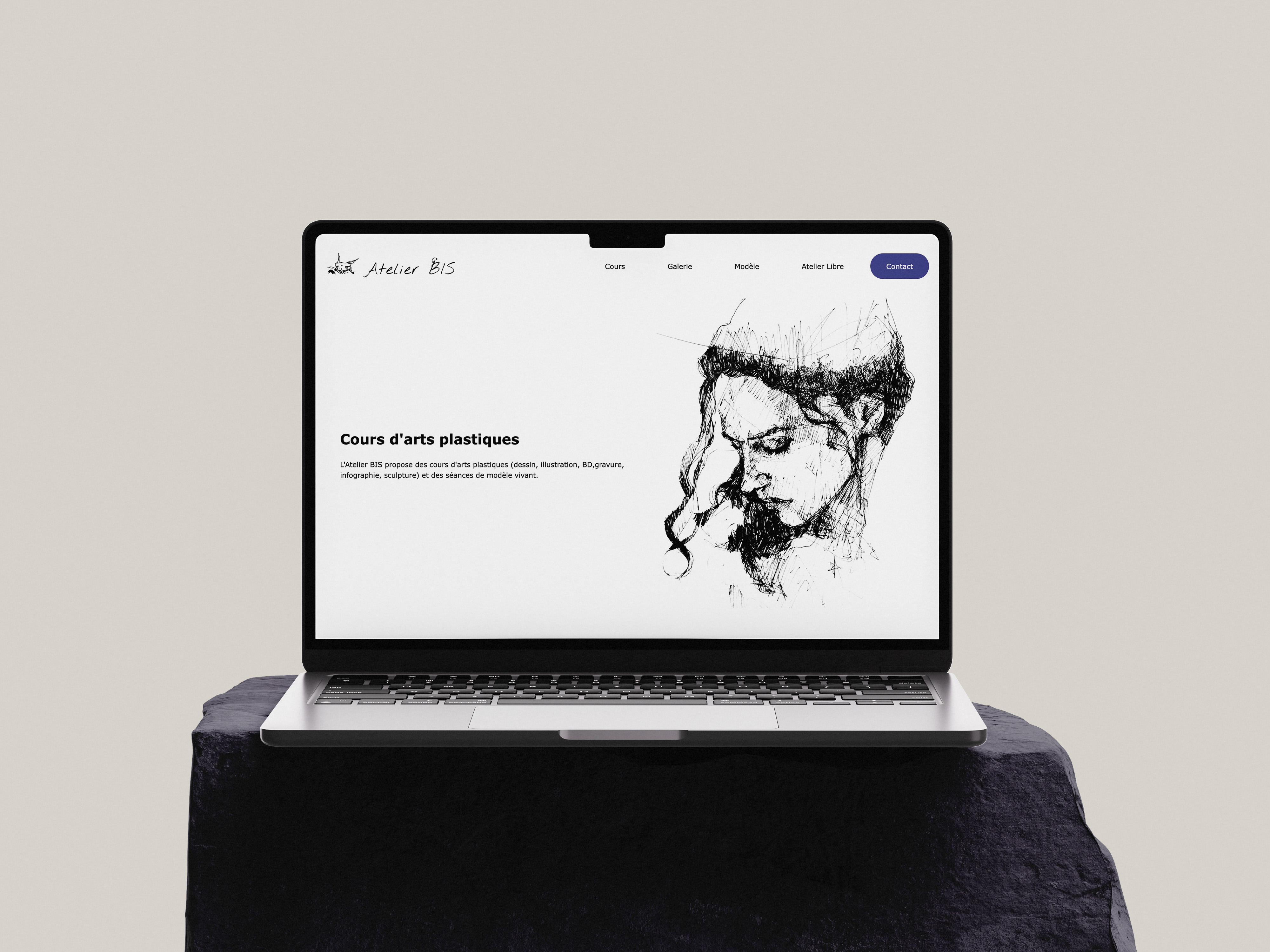 Web design for an art atelier